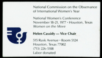Helen Cassidy business card
