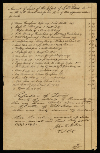 Proceeds from the sales of the effects of L. H. Peters by John F. Miller