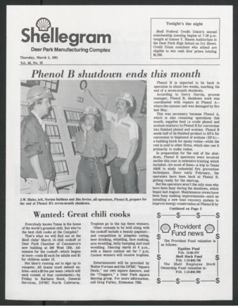 Shellegram, Vol. 46, No. 10, March 5, 1981