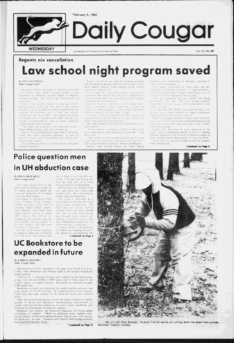 The Daily Cougar. Vol. 51, No. 69, February 6, 1985.