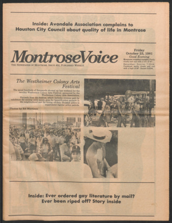 Montrose Voice, No. 52, October 23, 1981