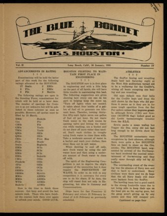 The Blue Bonnet, Vol. 2, No. 4, January 26, 1935