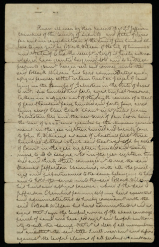 Receipt of sale for a parcel of land for $500 to Pollock Wilson