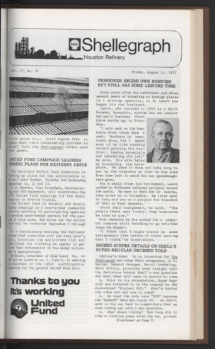 Shellegram, Vol. 37, No. 31, August 11, 1972