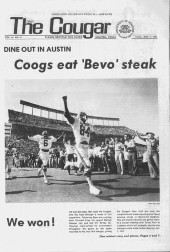 The Daily Cougar. Vol. [43], No. 41, November 9, 1976.