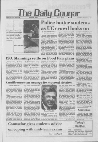 The Daily Cougar. Vol. 46, No. 31, October 9, 1979.