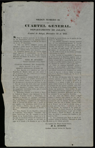 Orden Numero 69, Cuartel General, Departamento de Jalapa