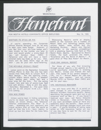 Homefront, May 16, 1984