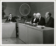 A panel with Dr. Jensen, Mr. Cox, Justice Calvert, and Dr. T.C. Sinclair