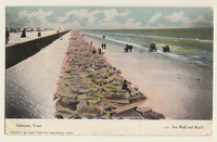 Sea Wall and beach, Galveston, Texas