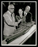 Model presentation, USS Houston (CA-30), Oscar Holcombe Crosswell, Elisabeth  Holcombe Crosswell, A.D. Simpson