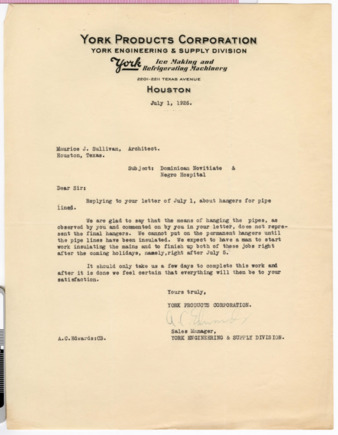 Letter from A. C. Edwards to Maurice J. Sullivan, 1926 July 1