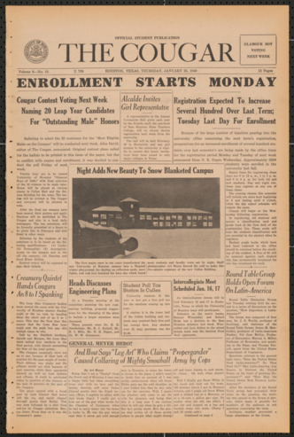 The Cougar, Vol. 6, No. 15, January 25, 1940