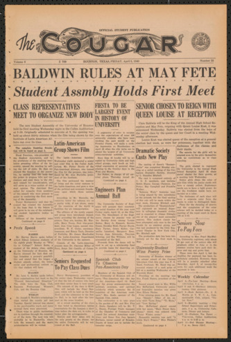 The Cougar, Vol. 6, No. 25, April 5, 1940