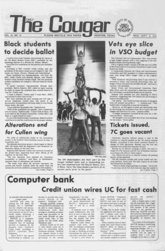 The Daily Cougar. Vol. 43, No. 10, September 15, 1976.