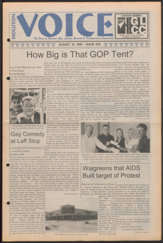 Houston Voice, No. 825, August 16, 1996