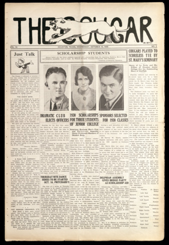The Cougar, Vol. 4, No. 2, October 15, 1930