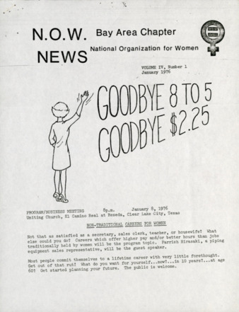 NOW News Bay Area Chapter, Vol. 4, No. 1, January 1976