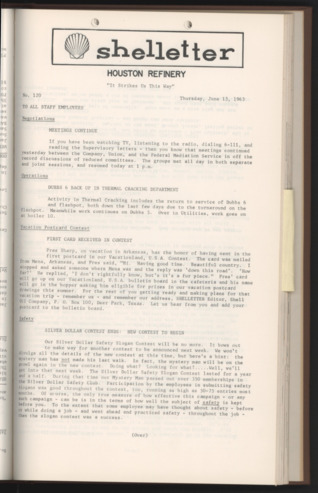 Shelletter, No. 120, June 13, 1963