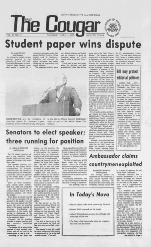 The Daily Cougar. Vol. 39, No. 95, April 5, 1973.