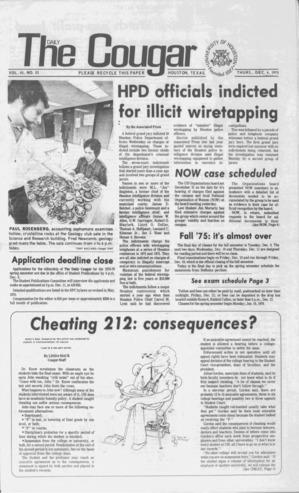 The Daily Cougar. Vol. 42, No. 52, December 4, 1975.