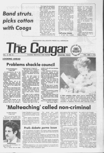 The Daily Cougar. Vol. [43], No. 52, December 3, 1976.