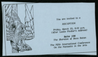 The Fifth International Conference on the Fantastic in the Arts, Reception Invitation