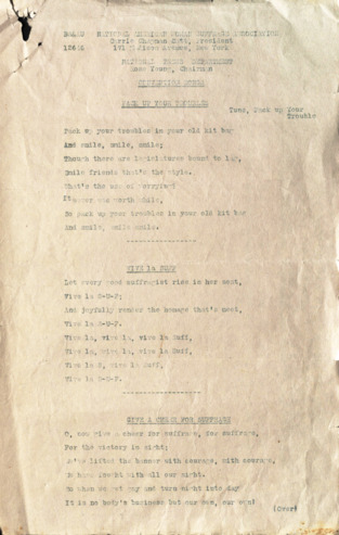Convention Songs, National American Woman Suffrage Association
