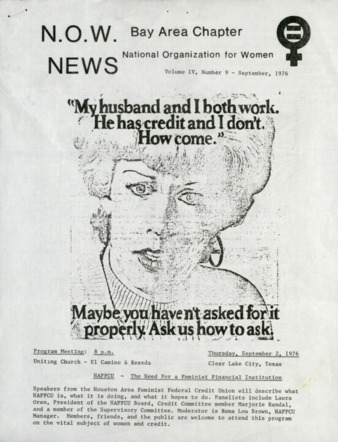 NOW News Bay Area Chapter, Vol. 4, No. 9, September 1976