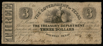Government of Texas, Monetary bill for $3