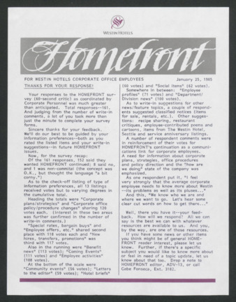 Homefront, January 25, 1985