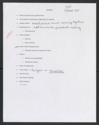 Order of Business [Agenda], Meeting of the 48th Administration, October 17, 2011