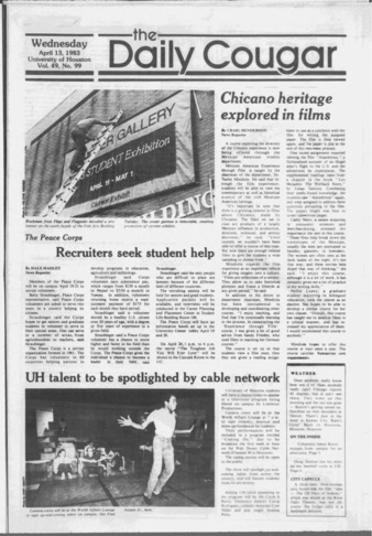 The Daily Cougar. Vol. 49, No. 99, April 13, 1983.
