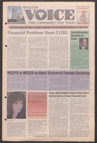 Houston Voice, No. 879, August 29, 1997