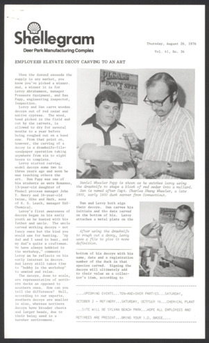 Shellegram, Vol. 41, No. 34, August 26, 1976 