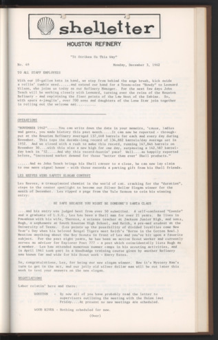 Shelletter, No. 49, December 3, 1962