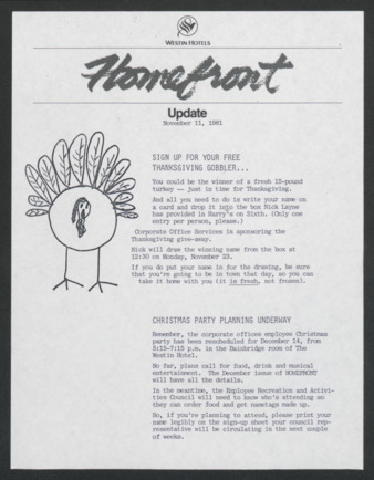Homefront, November 11, 1981, Update