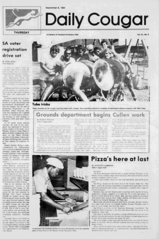 The Daily Cougar. Vol. 51, No. 6, September 6, 1984.