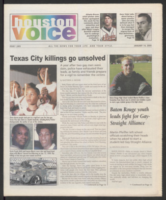 Houston Voice, No. 1003, January 14, 2000