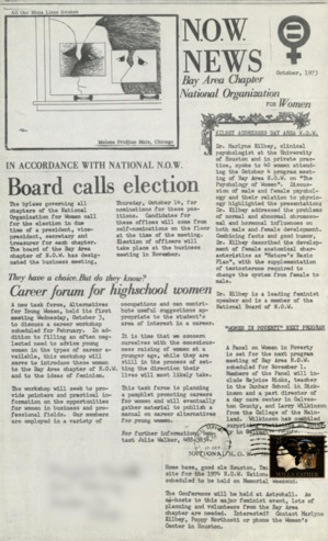 NOW News Bay Area Chapter, October 1973
