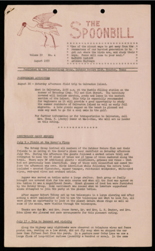 The Spoonbill, Vol. 4, No. 4, August 1955
