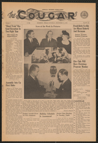 The Cougar, Vol. 7, No. 12, December 14, 1940