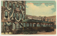 Houston station and car from the Galveston-Houston Interurban Railroad