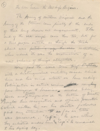 The War Ended: The New Life Begins