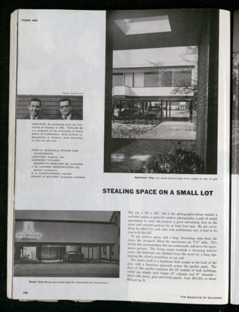 Architectural Forum, October 1954, Stealing Space on a Small Lot