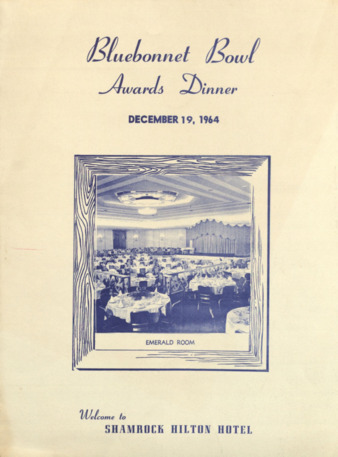 Bluebonnet Bowl Awards dinner program