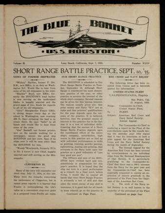 The Blue Bonnet, Vol. 2, No. 35, September 7, 1935