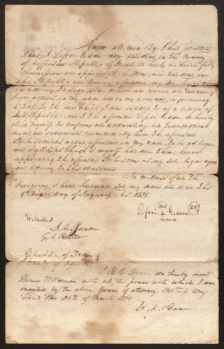 Authorization of R. C. Doome as Lefroi Geddne’s attorney