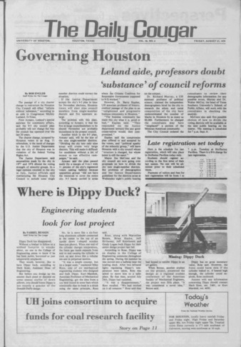 The Daily Cougar. Vol. 46, No. 6, August 31, 1979.