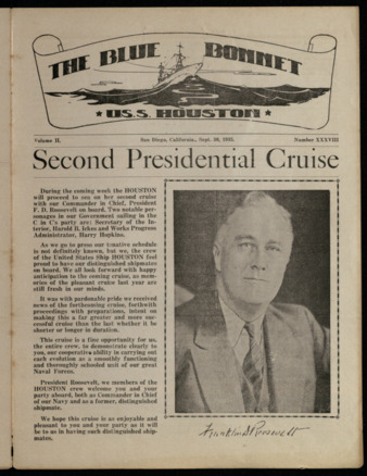 The Blue Bonnet, Vol. 2, No. 38,  September 20, 1935